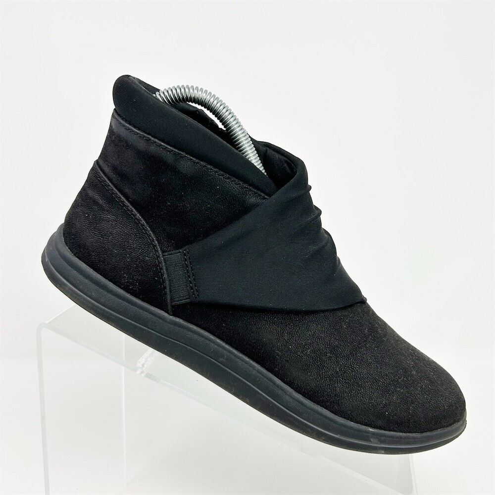 Clarks Cloudsteppers Womens Black Ankle Booties Side Zip Comfort Casual Size 7.5